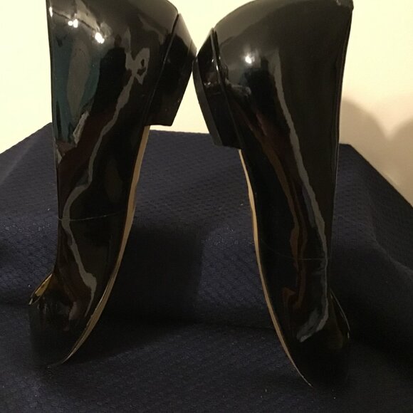 JESSICA SIMPSON ESIS Womens Black Patent Leather Pointy Toed Flat Shoes SIZE 8.5 - Picture 6 of 7